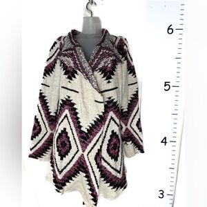 Maurices‎ Western Print Sweater Cardigan Medium